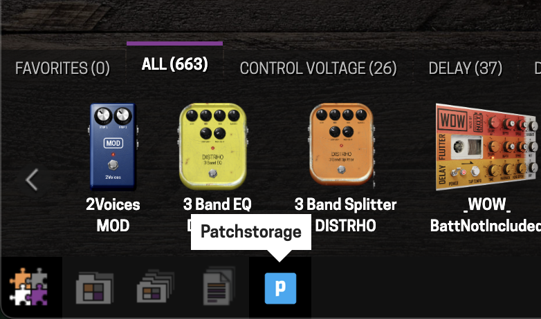 Patchstorage tab