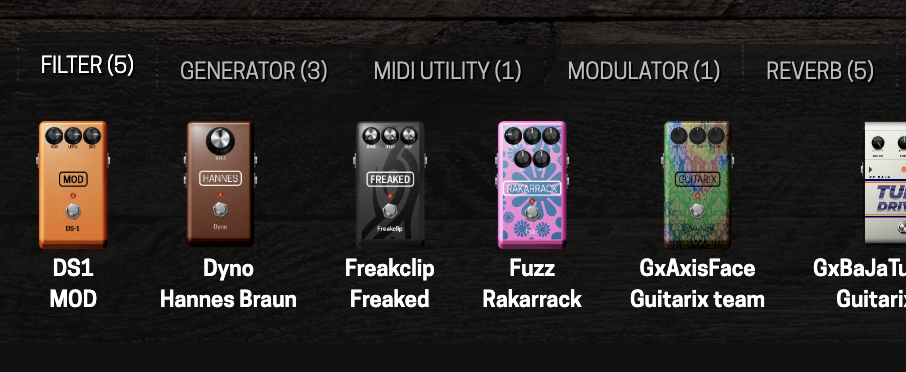 Bottom list of plugins in MOD-UI