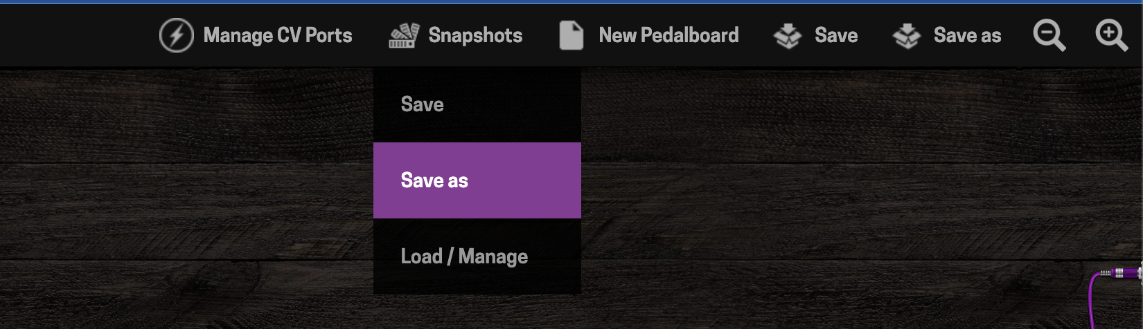 Clicking the parameter's modify button