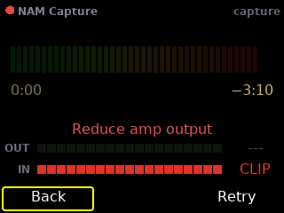 NAM Capture — failed