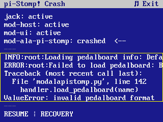 Crash screen